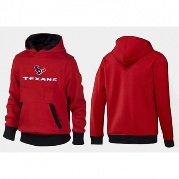 Houston Texans Authentic Logo Pullover Hoodie Red & Black