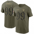 Men's Los Angeles Rams #99 Aaron Donald 2021 Olive Salute To Service Legend Performance T-Shirt