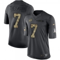 Nike Redskins #7 Joe Theismann Black Men's Stitched NFL Limited 2016 Salute to Service Jersey