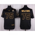 Nike Texans #75 Vince Wilfork Black Men's Stitched NFL Elite Pro Line Gold Collection Jersey