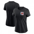 Women's Washington Commanders Black 2023 Crucial Catch Sideline Tri-Blend T-Shirt(Run Small)
