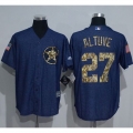 Astros #27 Jose Altuve Denim Blue Salute to Service Stitched MLB Jersey