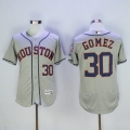 Astros #30 Carlos Gomez Grey Flexbase Authentic Collection Stitched MLB Jersey