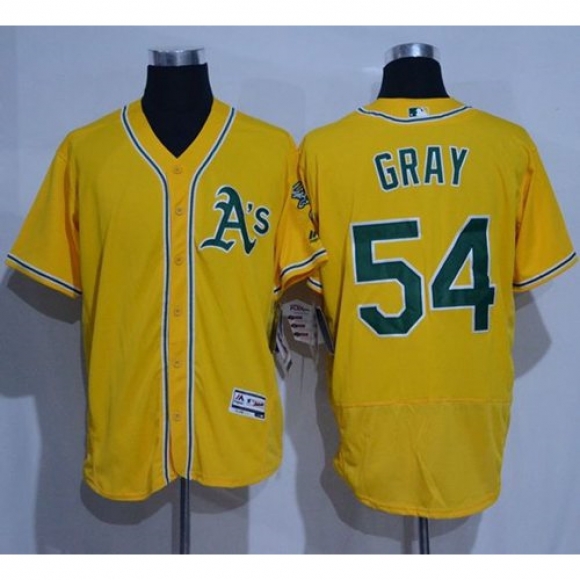 Athletics #54 Sonny Gray Gold Flexbase Authentic Collection Stitched MLB Jersey