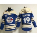 Blue Jays #19 Jose Bautista Blue Sawyer Hooded Sweatshirt MLB Hoodie