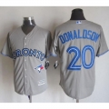 Blue Jays #20 Josh Donaldson Grey New Cool Base Stitched MLB Jersey