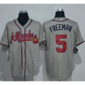 Braves #5 Freddie Freeman Grey New Cool Base Stitched MLB Jersey