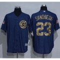 Cubs #23 Ryne Sandberg Denim Blue Salute to Service Stitched MLB Jersey