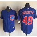 Cubs #49 Jake Arrieta Blue New Cool Base Stitched MLB Jersey