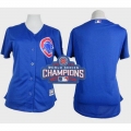 Cubs Blank Blue Alternate 2016 World Series Champions Women's Stitched MLB Jersey