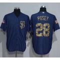 Giants #28 Buster Posey Denim Blue Salute to Service Stitched MLB jerseys