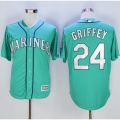 Mariners #24 Ken Griffey Green New Cool Base Stitched MLB Jersey