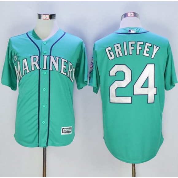 Mariners #24 Ken Griffey Green New Cool Base Stitched MLB Jersey