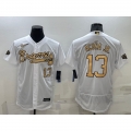 Men's Atlanta Braves #13 Ronald Acuna Jr. 2022 All-Star White Flex Base Stitched Baseball Jersey