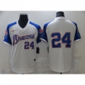 Men's Atlanta Braves #24 William Contreras White Cool Base Stitched Jersey