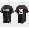 Men's Baltimore Orioles #25 Anthony Santander Black 2023 City Connect Cool Base Stitched Baseball Jersey