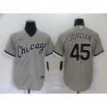 Men's Chicago White Sox #45 Michael Jordan Grey Cool Base Stitched MLB Jersey