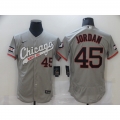 Men's Chicago White Sox #45 Michael Jordan Grey Flex Base Stitched Jersey
