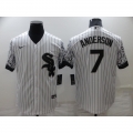Men's Chicago White Sox #7 Tim Anderson White Cool Base Stitched Jersey