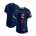 Men's Cleveland indians Blank 2021 Navy All-Star Flex Base Stitched MLB Jersey
