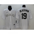 Men's Colorado Rockies #19 Charlie Blackmon White Cool Base Stitched MLB Jersey