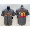 Men's Houston Astros #30 Kyle Tucker Grey Cool Base Stitched Baseball Jersey
