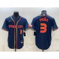 Men's Houston Astros #3 Jeremy Pena 2022 Navy City Connect Cool Base Stitched Jersey