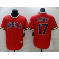 Men's Los Angeles Angels #17 Shohei Ohtani Red Cool Base Stitched Jersey