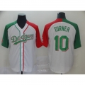 Men's Los Angeles Dodgers #10 Justin Turner Mexican Heritage Culture Night MLB Jersey