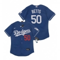 Men's Los Angeles Dodgers #50 Mookie Betts Blue Flex Base Stitched Jersey