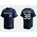 Men's Milwaukee Brewers #38 Devin Williams Royal 2023 All-star Cool Base Stitched Baseball Jersey