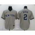 Men's New York Yankees #2 Derek Jeter 2020 Grey Cool Base Stitched MLB Jersey