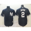 Men's New York Yankees #2 Derek Jeter Navy Cool Base Player Stitched MLB Jersey