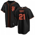 Men's San Francisco Giants #21 Joey Bart Black Cool Base Stitched Jersey