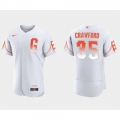 Men's San Francisco Giants #35 Brandon Crawford White City Connect Flex Base Stitched Jersey