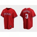 Men's Texas Rangers #3 Leody Taveras Red Cool Base Stitched Baseball Jersey