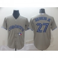 Men's Toronto Blue Jays #27 Vladimir Guerrero Jr. Grey Cool Base Stitched MLB Jersey
