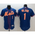 Mets #1 Mookie Wilson Blue Flexbase Authentic Collection Stitched MLB Jersey