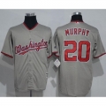 Nationals #20 Daniel Murphy Grey New Cool Base Stitched MLB Jersey