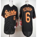 Orioles #6 Jonathan Schoop Black Cool Base Stitched MLB Jersey