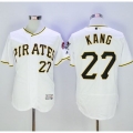 Pirates #27 Jung-ho Kang White Flexbase Authentic Collection Stitched MLB Jersey