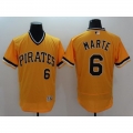 Pirates #6 Starling Marte Gold Flexbase Authentic Collection Stitched MLB Jersey