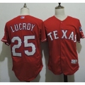 Rangers #25 Jonathan Lucroy Red Flexbase Authentic Collection Stitched MLB Jersey
