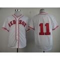 Red Sox #11 Clay Buchholz White 1936 Turn Back The Clock Stitched MLB Jersey