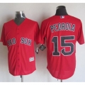 Red Sox #15 Dustin Pedroia Red New Cool Base Stitched MLB Jersey