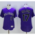 Rockies #17 Todd Helton Purple Flexbase Authentic Collection Stitched MLB Jersey
