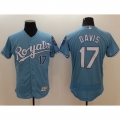 Royals #17 Wade Davis Light Blue Flexbase Authentic Collection Stitched MLB Jersey