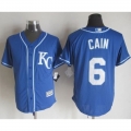 Royals #6 Lorenzo Cain Blue Alternate 2 New Cool Base Stitched MLB Jersey