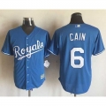 Royals #6 Lorenzo Cain Light Blue Alternate 1 New Cool Base Stitched MLB Jersey