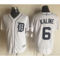 Tigers #6 Al Kaline White New Cool Base Stitched MLB Jersey